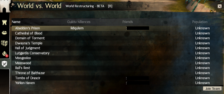 WvW Menu